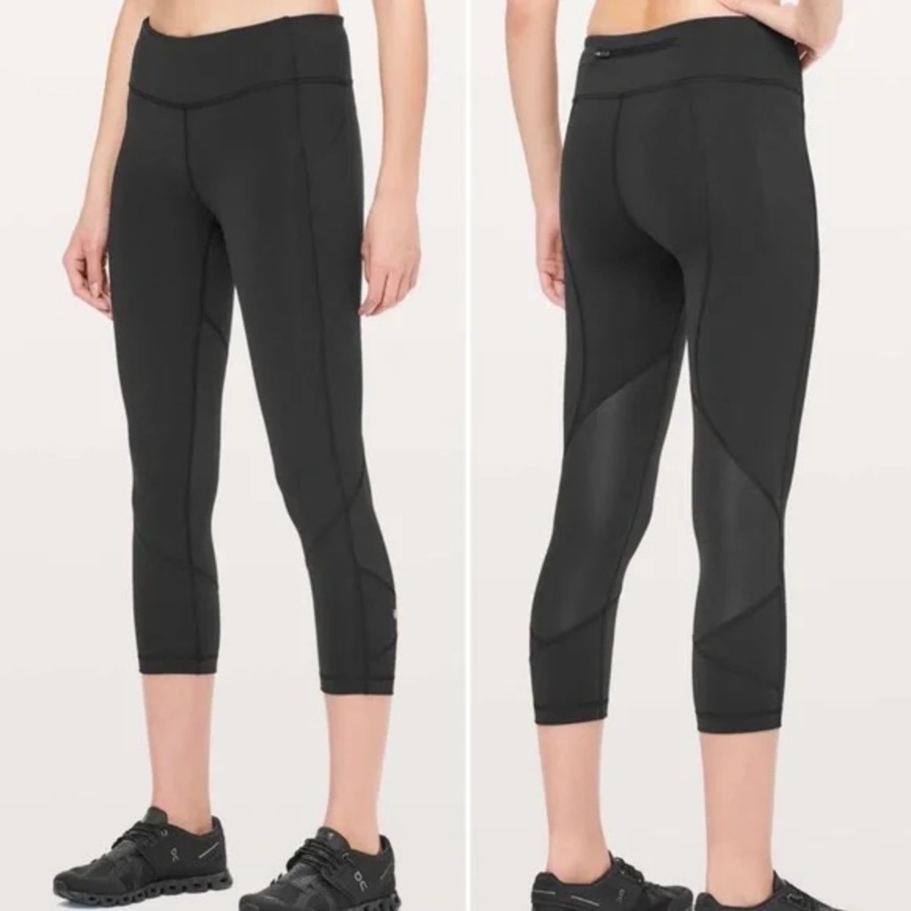 Lululemon pace rival crop 22” size 4